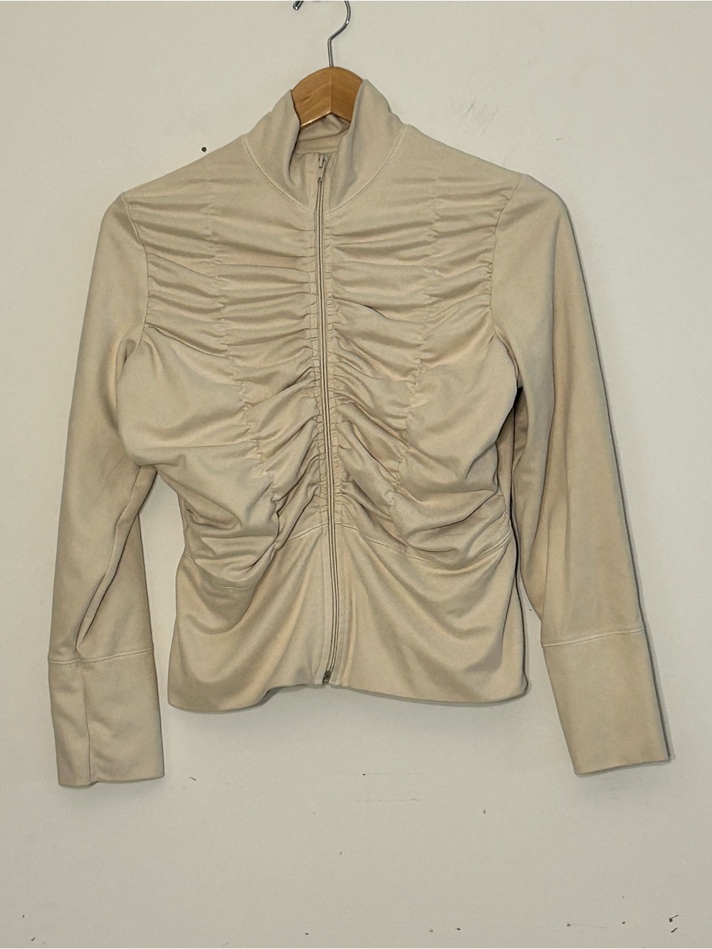 Newport News Ruched Zip Front Jacket Size S